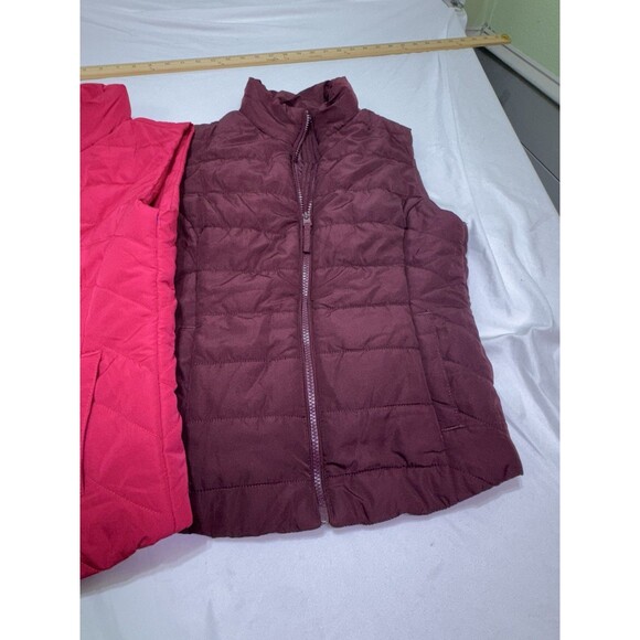 Lot Of 2 Aeropostale Puffer Vest Quilted Women's Size XS Pink And Purple Full So - Picture 8 of 16